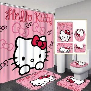Hello Kitty Pink and Red Bath Ensemble